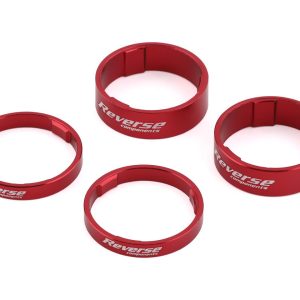 Reverse Components Ultralight Headset Spacer Set (Red) (4)