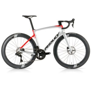 Ridley Noah Fast Disc Dura Ace Di2 SC55 Carbon Road Bike - Silver / Red / XSmall