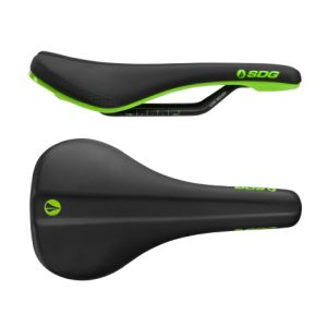 SDG Bel Air 3.0 LUX Alloy Rail Saddle - Black / Green