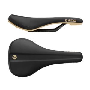 SDG Bel Air 3.0 LUX Alloy Rail Saddle - Black / Tan