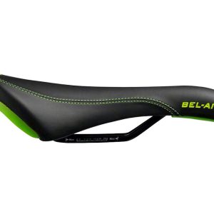 SDG Bel-Air RL Saddle (Black/Green) (Steel Rails) (140mm)