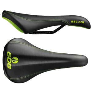 SDG Bel-Air Steel Rail Saddle - Black / Green