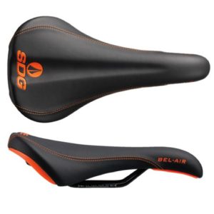 SDG Bel-Air Steel Rail Saddle - Black / Orange