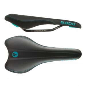 SDG Radar MTN Cro-Mo Rail Saddle - Black / Turquoise