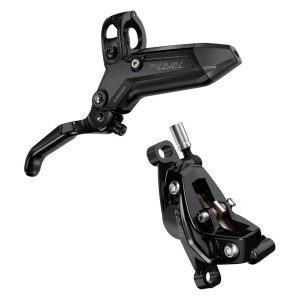 SRAM Level Silver Stealth 4-Piston Hydraulic Disc Brake (Black) (Post Mount) (Left) (Caliper Include