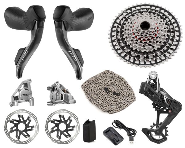 SRAM RED/XX SL Eagle AXS Transmission Mullet Groupset (Black) (1 x 12 Speed) (10-52T) (E1)