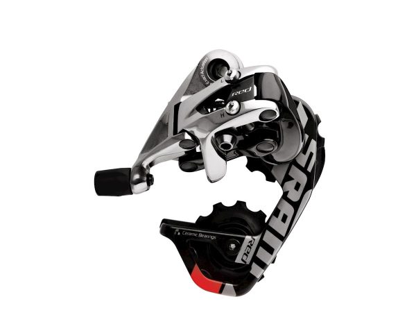 SRAM Red Rear Derailleur (Black/Silver) (10 Speed) (Medium Cage)