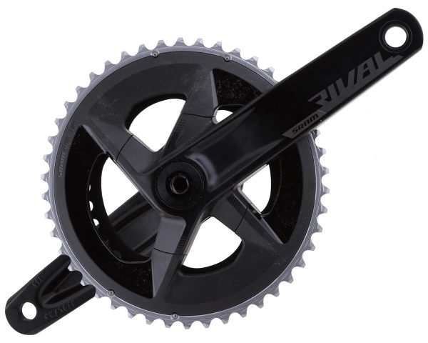 SRAM Rival AXS Crankset w/ Quarq Power Meter (Black) (2 x 12 Speed) (DUB Spindle) (D1) (165mm) (46/3