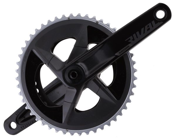 SRAM Rival AXS Crankset w/ Quarq Power Meter (Black) (2 x 12 Speed) (DUB Spindle) (D1) (165mm) (48/3