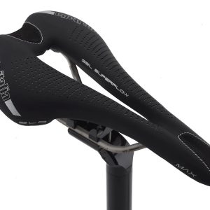 Selle Italia Max SLR Gel Superflow Saddle (Black) (Titanium Rails) (L3) (145mm)