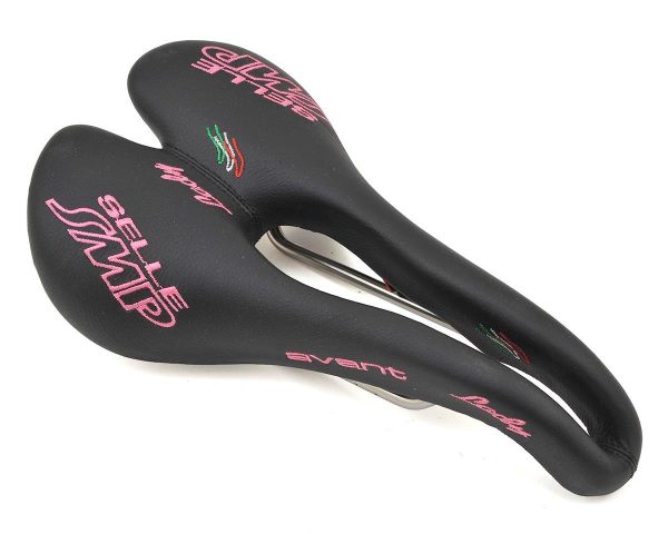 Selle SMP Avant Lady's Saddle (Black/Pink) (AISI 304 Rails) (154mm)