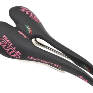 Selle SMP Dynamic Lady's Saddle (Black/Pink) (AISI 304 Rails) (138mm)