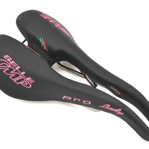 Selle SMP Pro Lady's Saddle (Black/Pink) (AISI 304 Rails) (148mm)