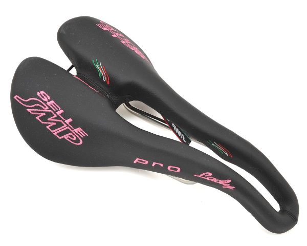 Selle SMP Pro Lady's Saddle (Black/Pink) (AISI 304 Rails) (148mm)