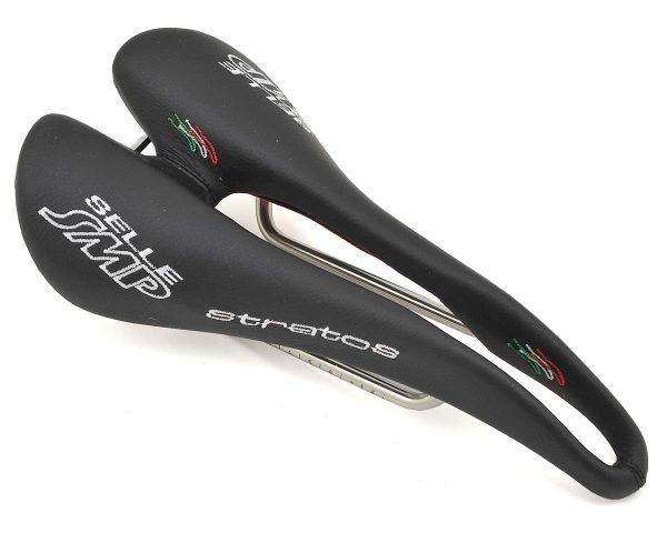 Selle SMP Stratos Saddle (Black) (AISI 304 Rails) (131mm)