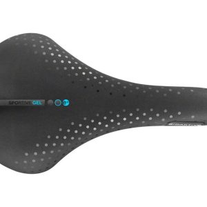 Selle San Marco Sportive Gel Saddle (Black) (Steel Rails) (S1) (150mm)