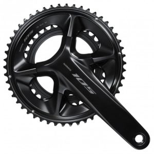 Shimano 105 R7100 Chainset - 12 Speed - Gloss Black / 34/50 / 165mm / 12 Speed