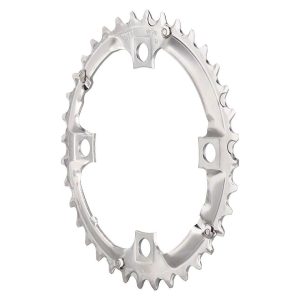 Shimano Deore M532 Chainrings (Black/Silver) (3 x 9 Speed) (Middle) (104mm BCD) (36T)