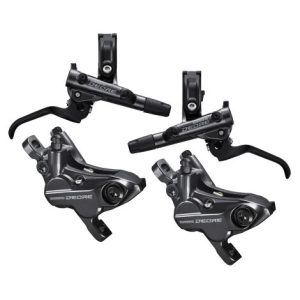 Shimano Deore M6100 / M6120 Front And Rear Disc Brake Set - Black / Pair