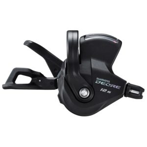 Shimano Deore M6100 Right Hand Gear Lever - 12 Speed - Black / 12 Speed / 22.2mm Clamp With Display