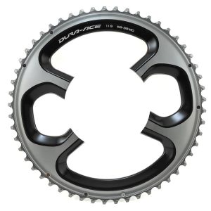 Shimano Dura-Ace FC-9000 Chainrings (Black/Silver) (2 x 11 Speed) (110mm BCD) (Outer) (53T)