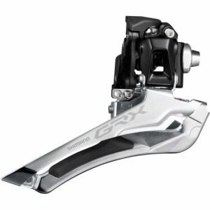 Shimano GRX RX400 Front Derailleur - 10 Speed - Silver / Braze On / 10 Speed