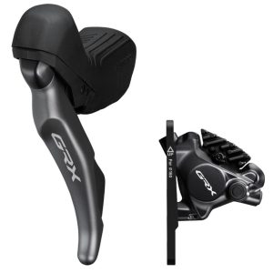 Shimano GRX RX820 Brake/Shift Lever Kit (Black) (Flat Mount) (Left) (2x) (Caliper Included)