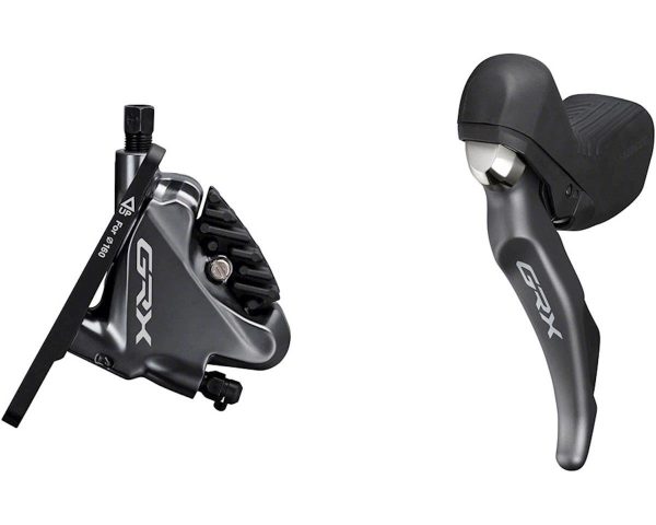 Shimano GRX ST-RX810 Hydraulic Disc Brake/Shift Lever Kit (Black) (Left) (Flat Mount) (2x) (Caliper