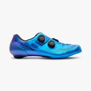 Shimano SH-RC903E S-PHYRE Road Cycling Shoes (Blue) (Wide Version) (41) (Wide)