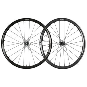 Shimano WH-RX830 Clincher Disc Gravel Wheelset - 700c - Black / Shimano / Centerlock / 10-11 Speed / Pair / Tubeless / 700c