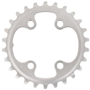 Shimano XT M8000 Chainring - Silver / 24 / 4 Arm, 64mm / 11 Speed / Inner