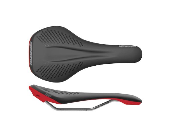 Spank Oozy 220 Saddle (Black/Red) (Chromoly Rails) (144mm)