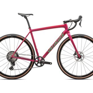 Specialized Crux Comp Gravel Bike (Gloss Vivid Pink/Electric Green) (54cm) (Shimano GRX)