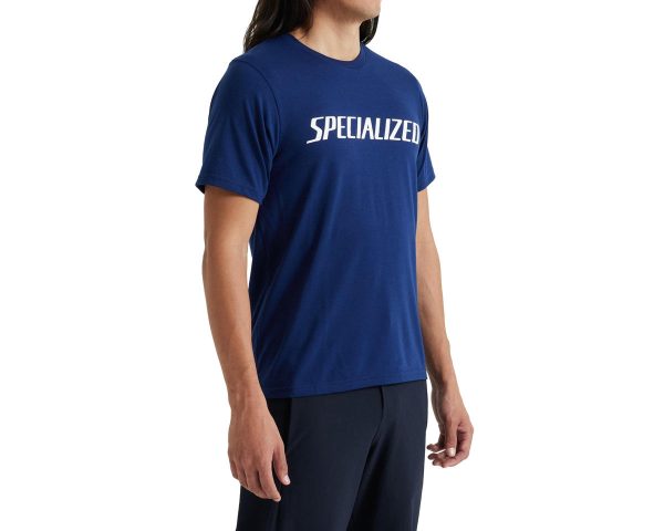 Specialized Wordmark Short Sleeve Tee (Deep Marine Blue) (S)