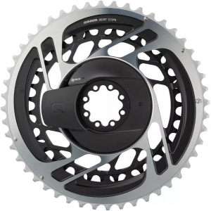 Sram | Quarq Red Axs Power Meter 2X Chainring Set | Polar Grey | 48T/35T, 12Spd, 8 Bolt | Aluminum