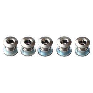 Sugino 75 Track Chainring Bolt/Nut Set (Chrome) (Steel) (5 Pack)