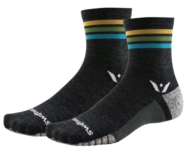 Swiftwick Flite XT Trail Five Socks (Stripe Aqua) (S)