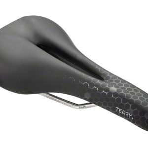 Terry Fly Ti Gel Men's Saddle (Black/Grey) (TI-316 Rails) (140mm)