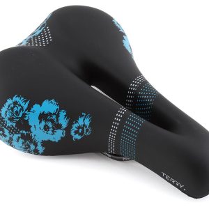 Terry Women's Cite X Gel Saddle (Black/Flower) (Steel Rails) (175mm)