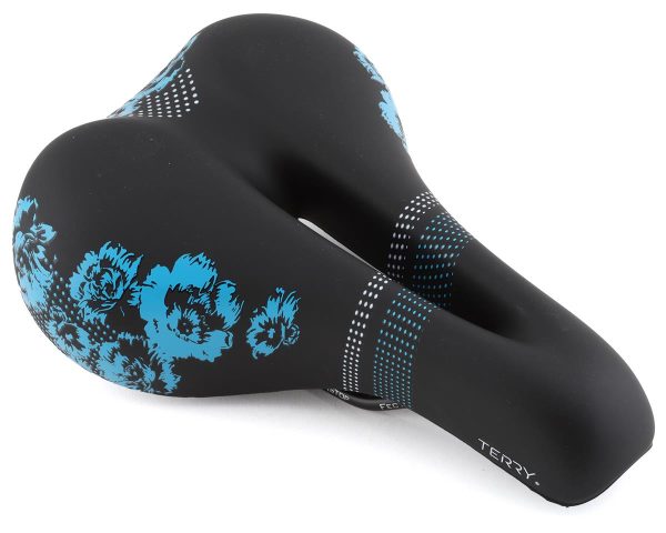 Terry Women's Cite X Gel Saddle (Black/Flower) (Steel Rails) (175mm)