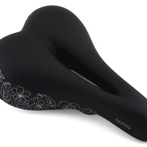 Terry Women's Cite X Gel Saddle (Black/Flower) (Steel Rails) (175mm)