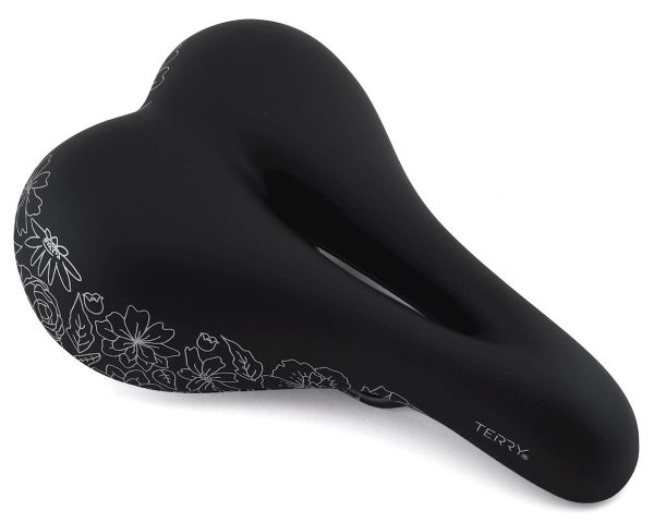 Terry Women's Cite X Gel Saddle (Black/Flower) (Steel Rails) (175mm)