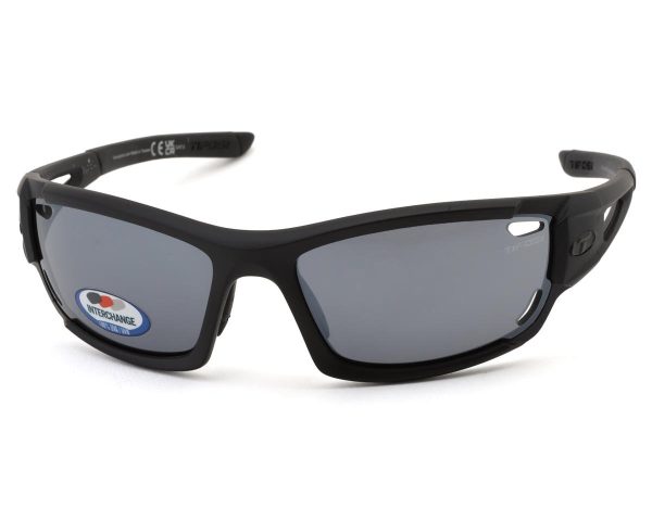 Tifosi Dolomite 2.0 Sunglasses (Matte Black) (Smoke, AC Red & Clear Lenses)