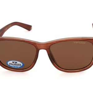 Tifosi Swank XL Sunglasses (Woodgrain) (Smoke Polarized Lens)