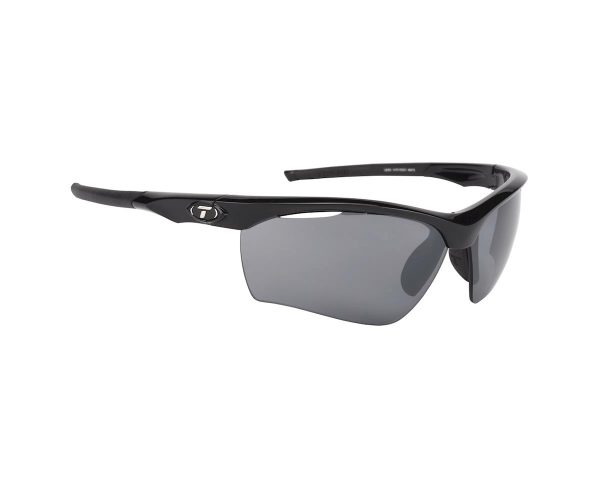 Tifosi Vero Sunglasses (Gloss Black) (Smoke, AC Red & Clear Lenses)