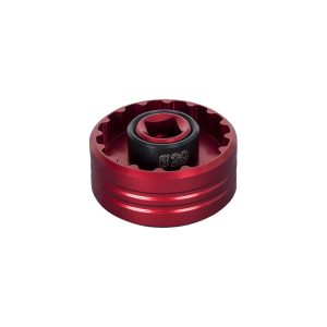 Unior 1671 T47 Aluminum Bottom Bracket Socket Tool (Red) (12 & 16 Notches) (1/2" Drive)