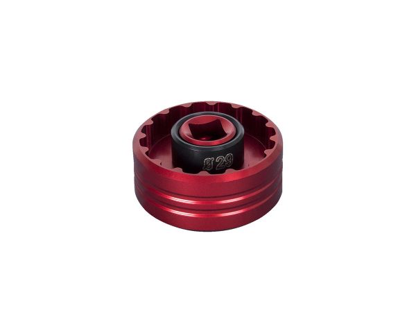 Unior 1671 T47 Aluminum Bottom Bracket Socket Tool (Red) (12 & 16 Notches) (1/2" Drive)