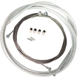 Velo Orange Metallic Braid Derailleur Cable Kit (Silver) (1500/2100mm)