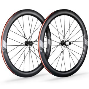 Vision SC 55 Carbon Clincher Disc Road Wheelset - Black / 12mm Front - 142x12mm Rear / Shimano / Centerlock / Pair / 10-11 Speed / Clincher / 700c