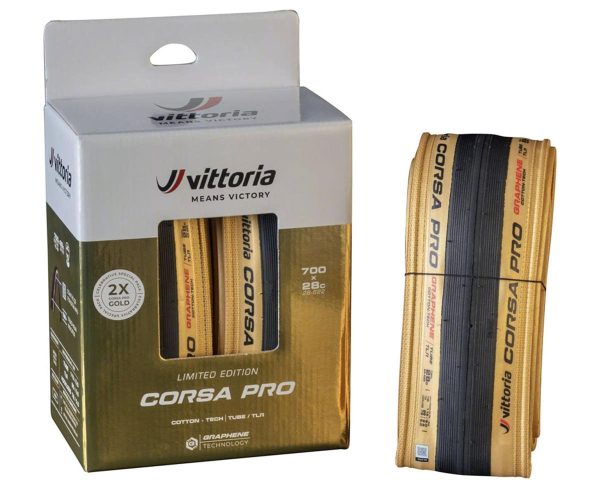 Vittoria Corsa Pro TLR Tubeless Road Tires (Para) (700c) (28mm) (Folding) (Graphene 2.0/Cotton-Tech)